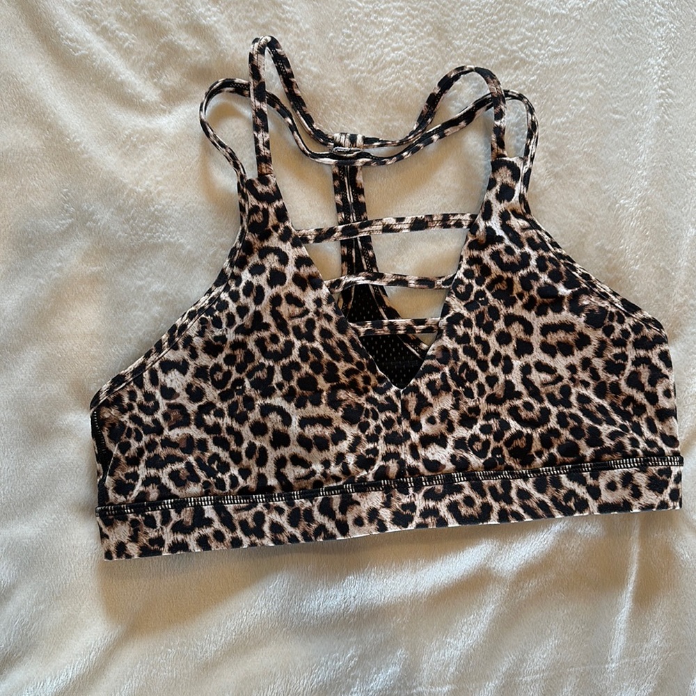 Zyia cheetah sports bra